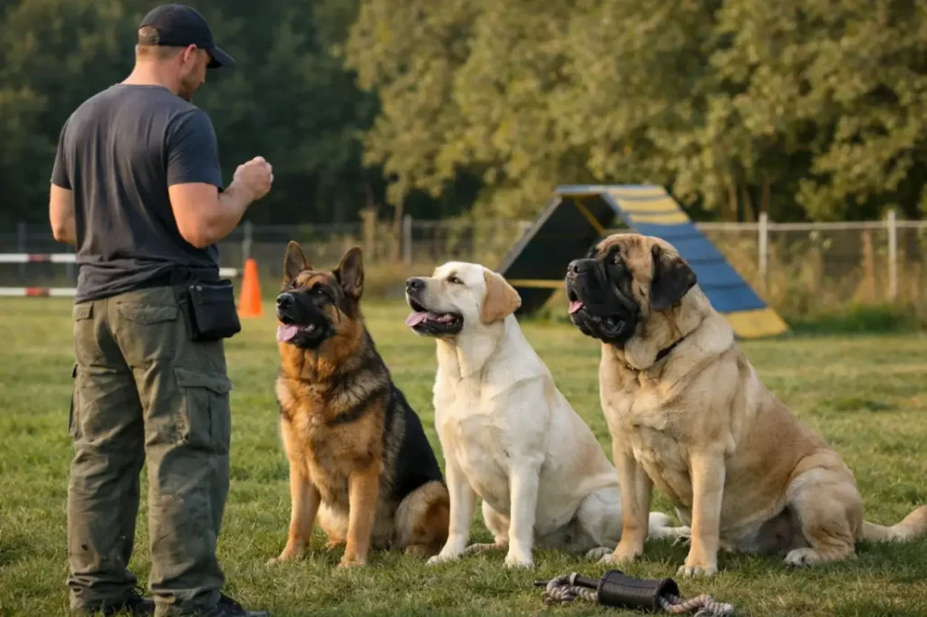 Тренировка собак больших пород: как заниматься с овчарками, лабрадорами и мастифами